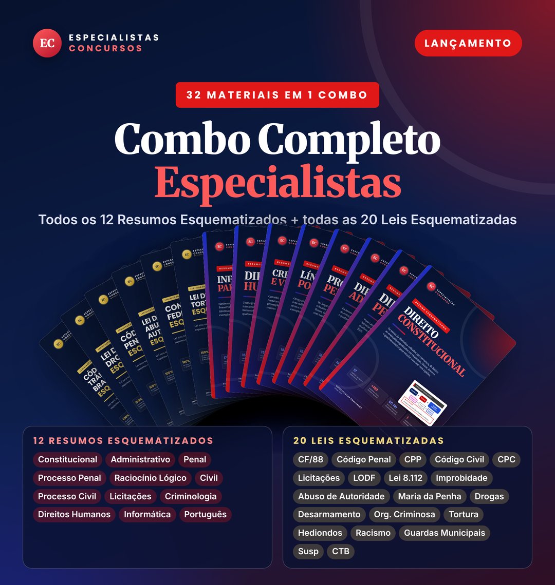 Combo Completo Especialistas: 32 materiais por R$ 49,90